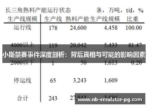 小斯禁赛事件深度剖析：背后真相与可能的影响因素